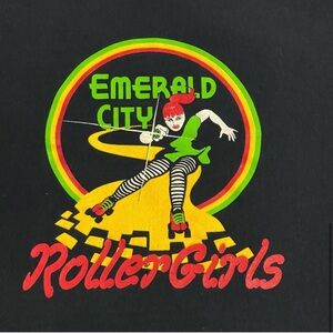 Gildan Shirt Men Large Black Cotton Lightweight Casual Roller Skates Graphic Tee